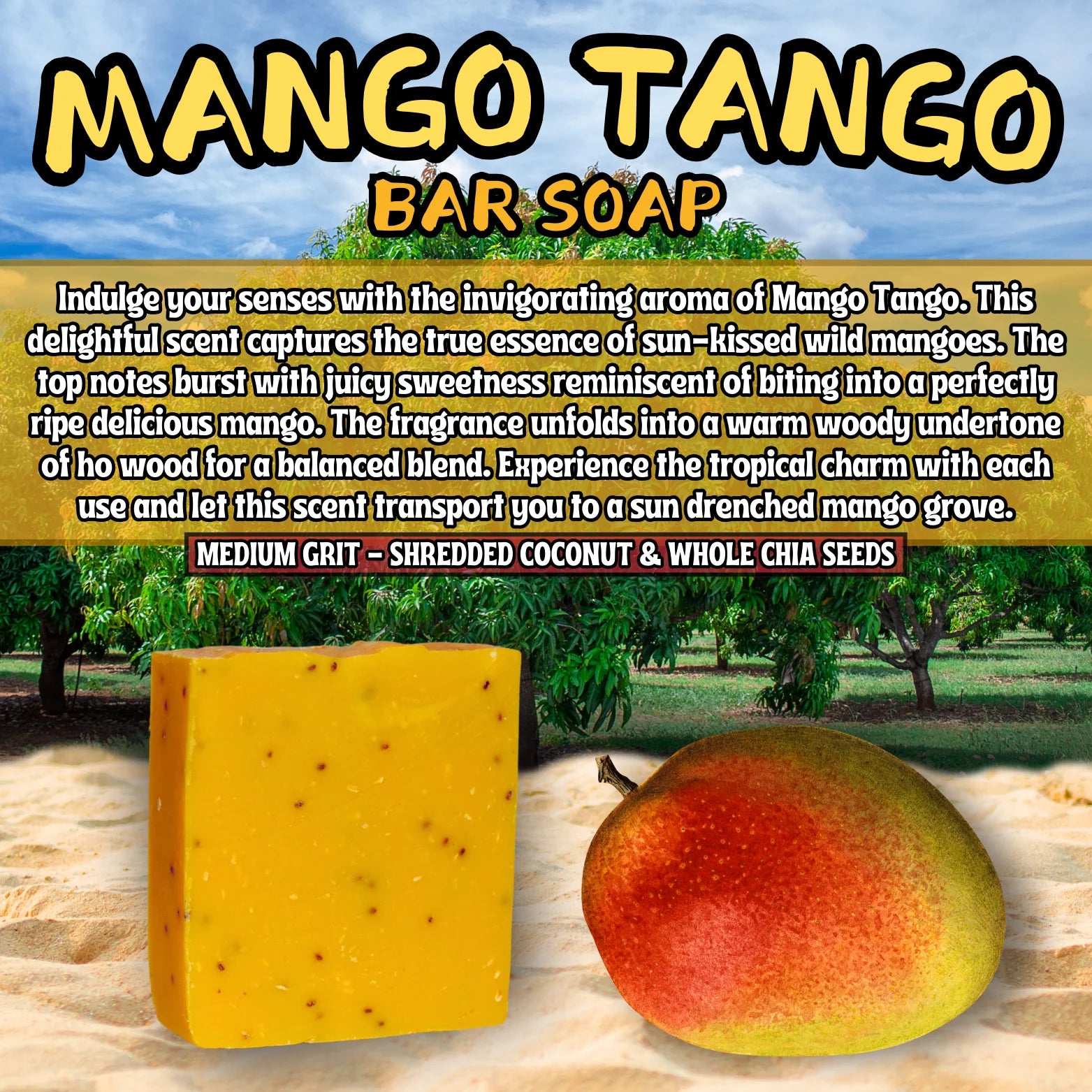 Grizzly Naturals Mango Tango - Natural Bar Soap [5oz]