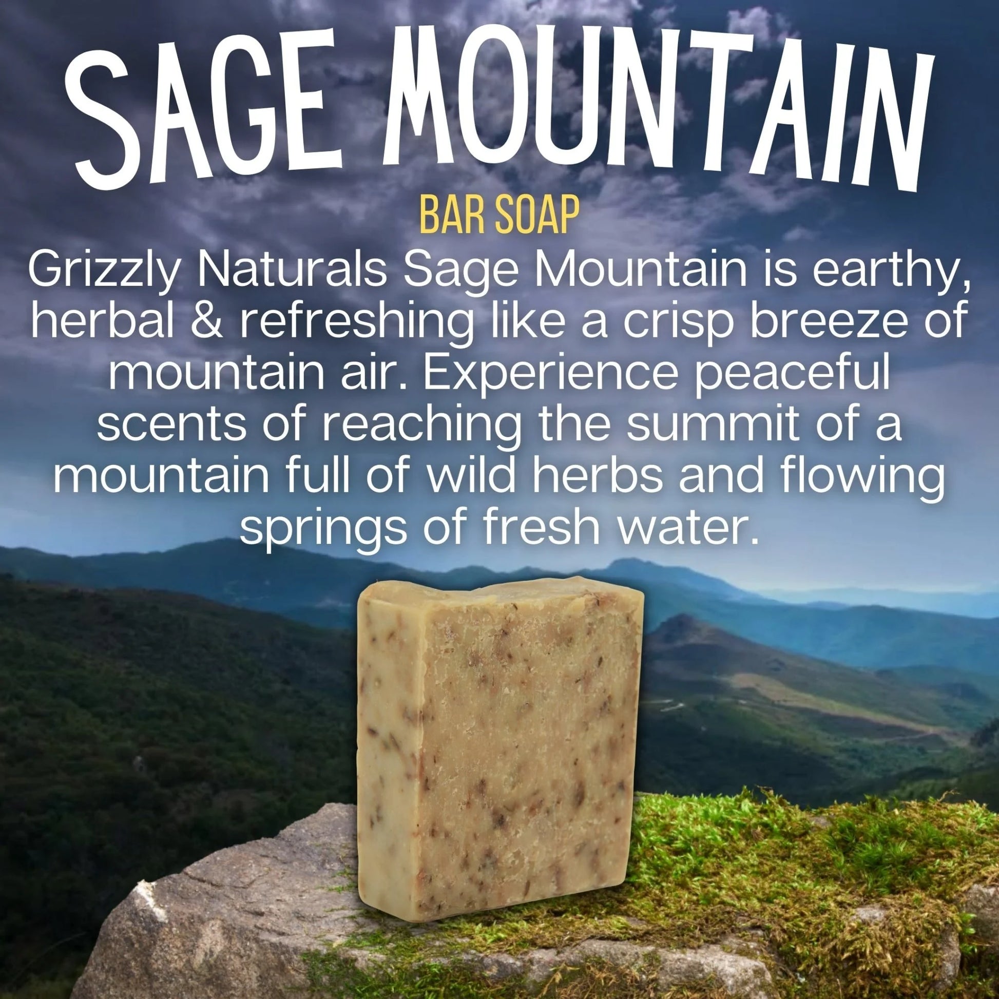 Grizzly Naturals Sage Mountain- Natural Bar Soap [5oz]